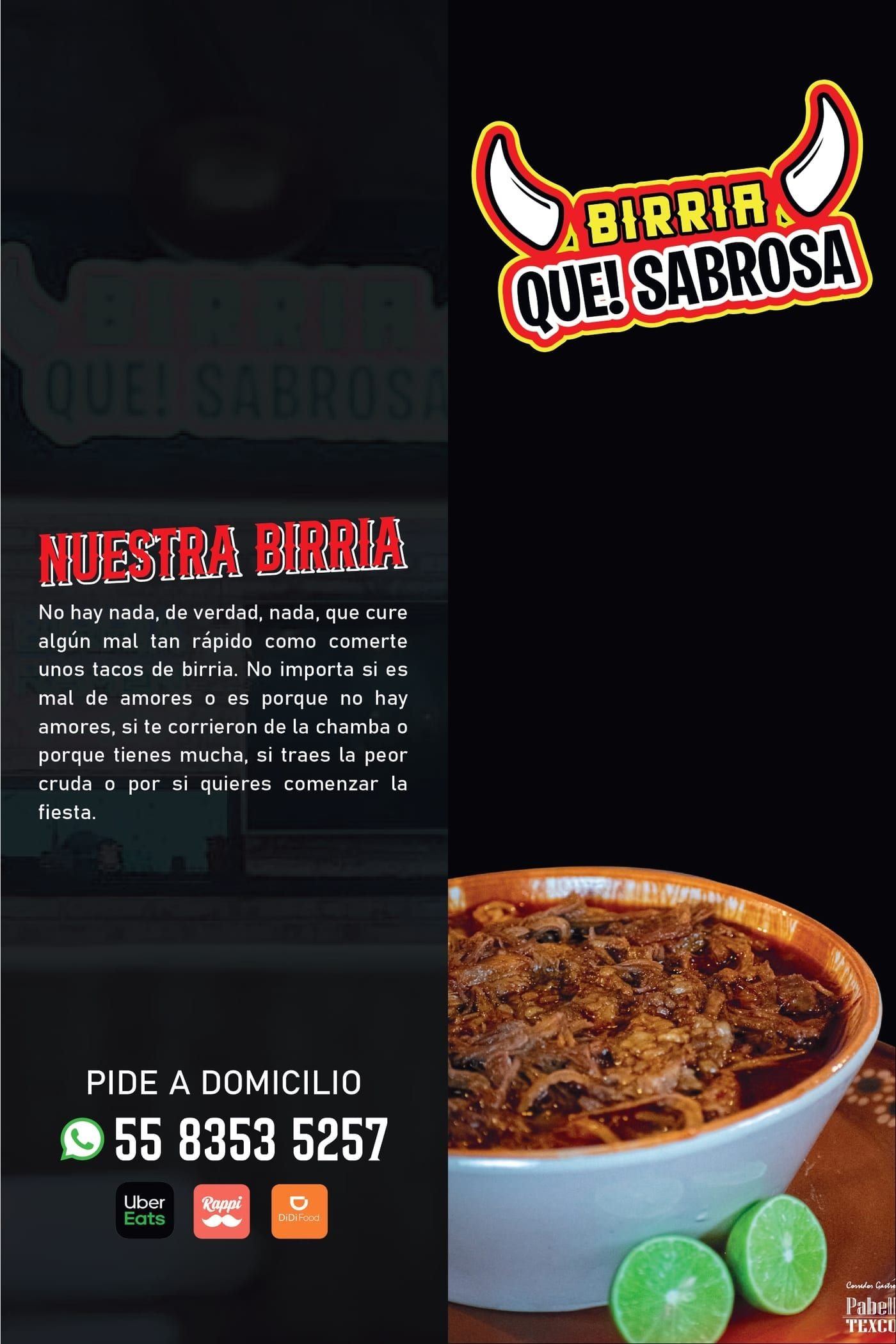 Menú de Birria que sabrosa, página 1