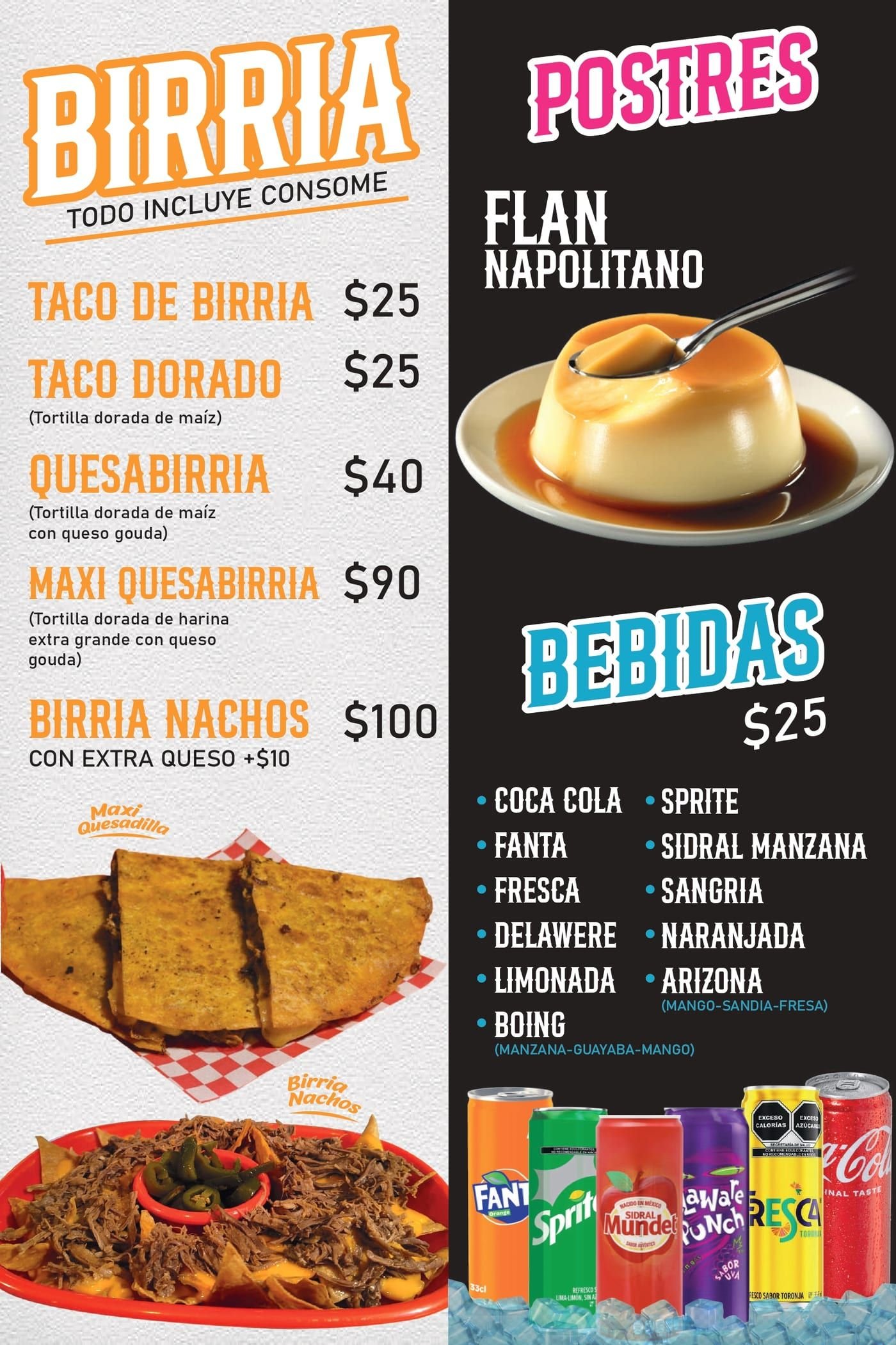 Menú de Birria que sabrosa, página 2